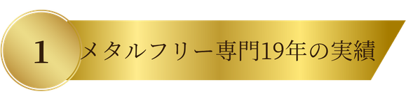 メタルフリー治療19年の実績